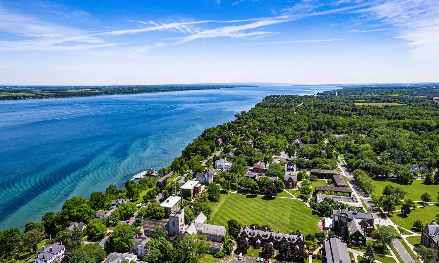 aerial of seneca lake