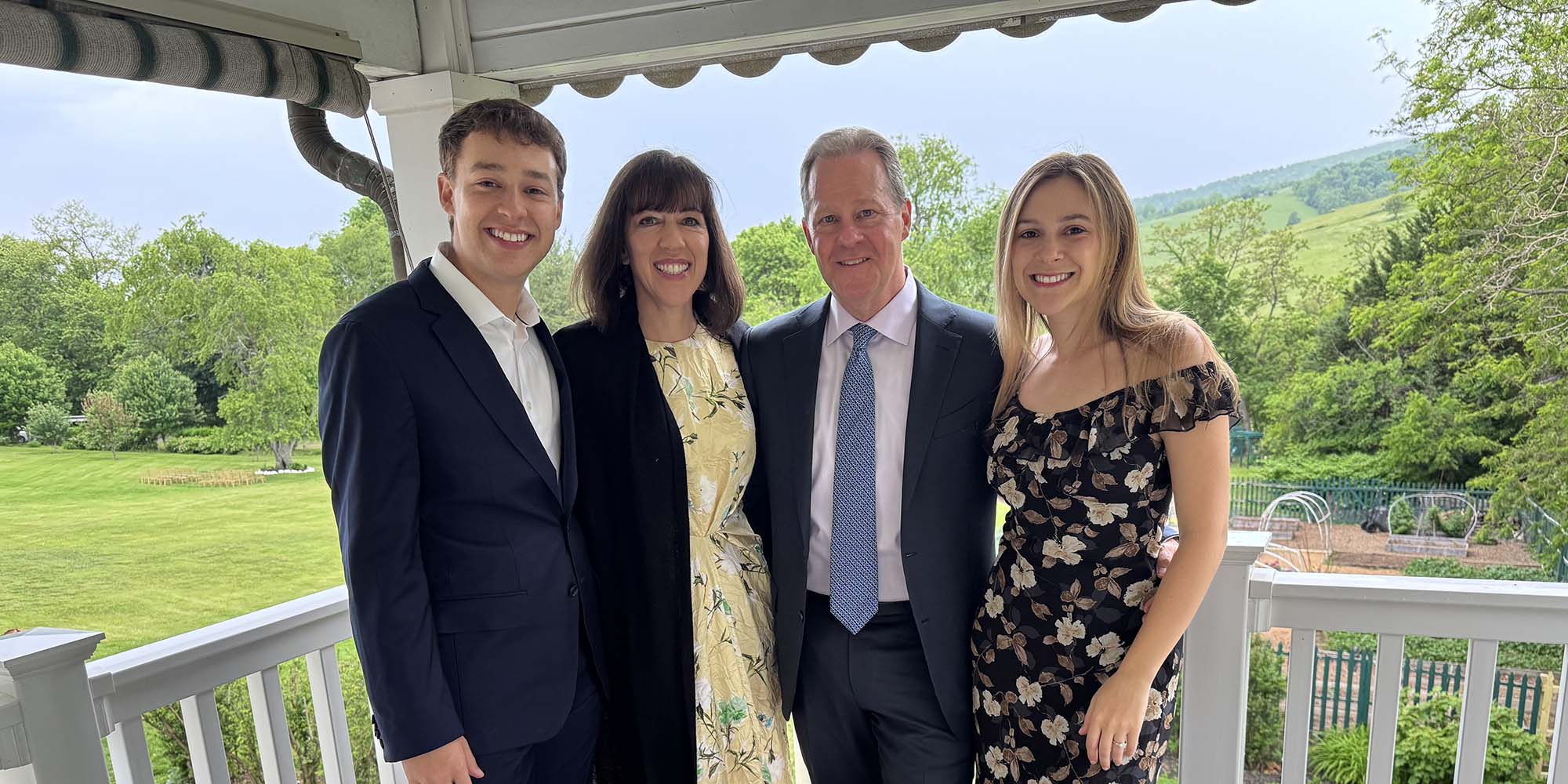 The Mothner family poses for a photo