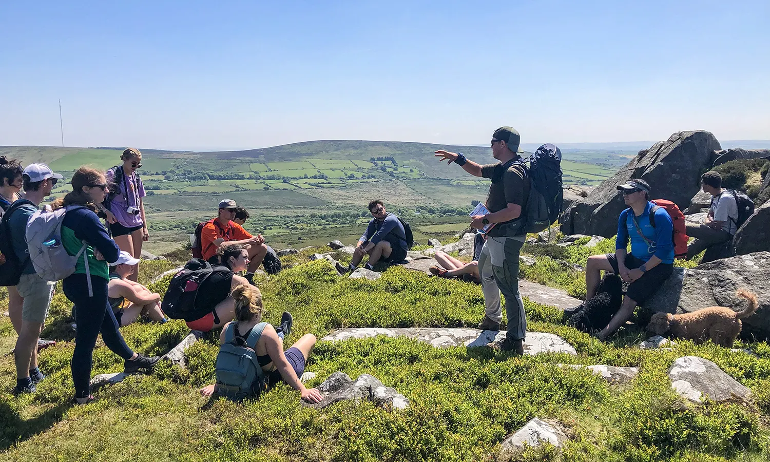 In the Preseli Hills of West Wales, a guide discusses the importance of Bronze Age hillfort settlements. The program was led by Hobart Associate Dean David Mapstone ’93, P’21.