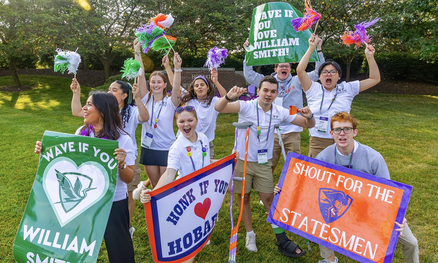 This week, we are featuring photos from the first three days of Orientation. Here, Orientation Mentors welcome the Class of 2030 to campus on Wednesday morning.