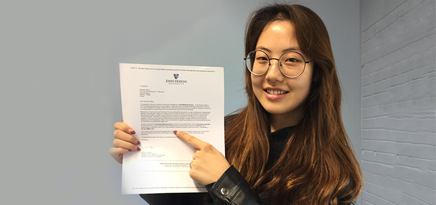 Geng ΓÇÖ19 accepted to Johns Hopkins